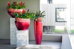 Red silver leaf and polished eggshell