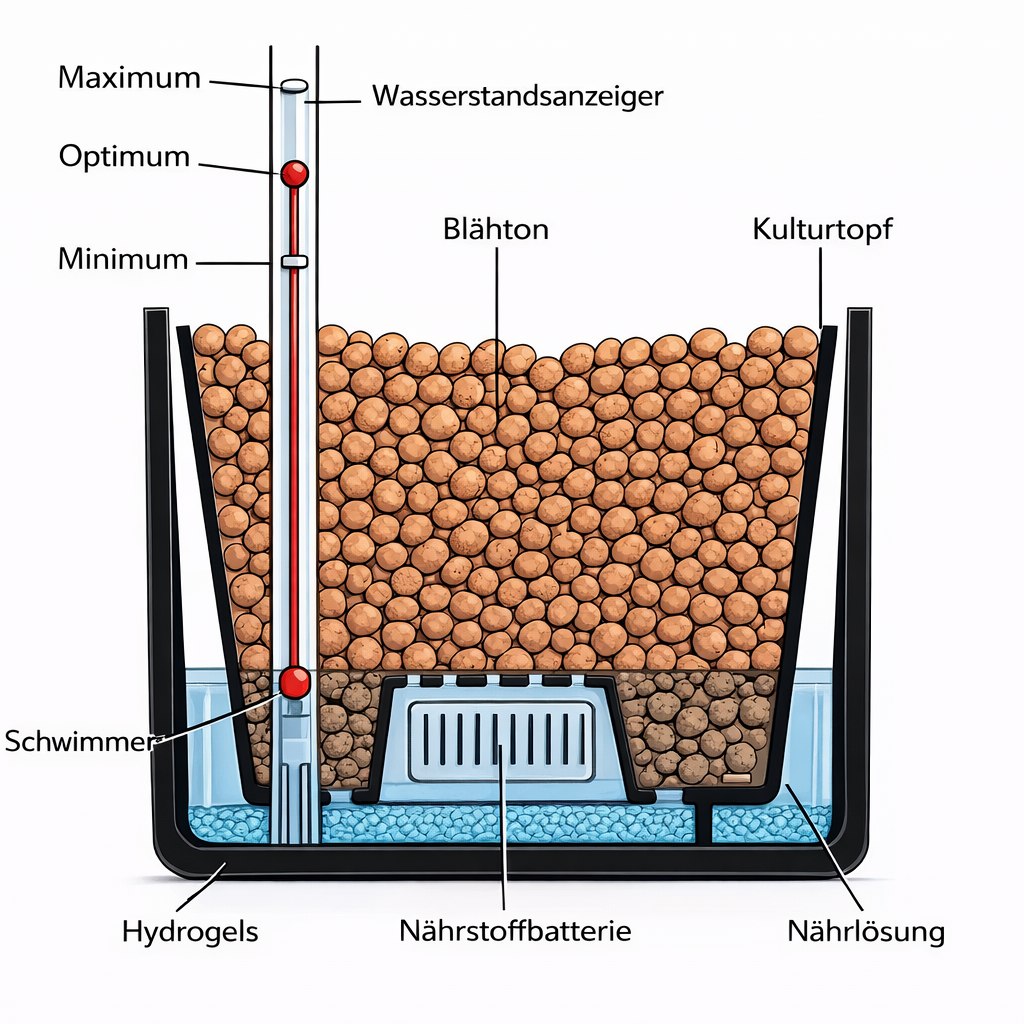 Skizze mit Hydrokultur